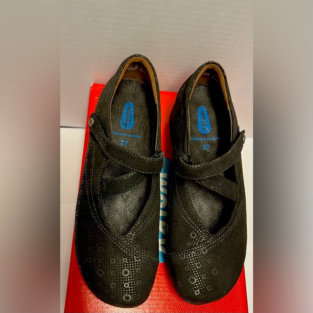 New Wolky Passion Gray Drop Shoes Size 37 7 US Black #350920 ( 2 pairs)